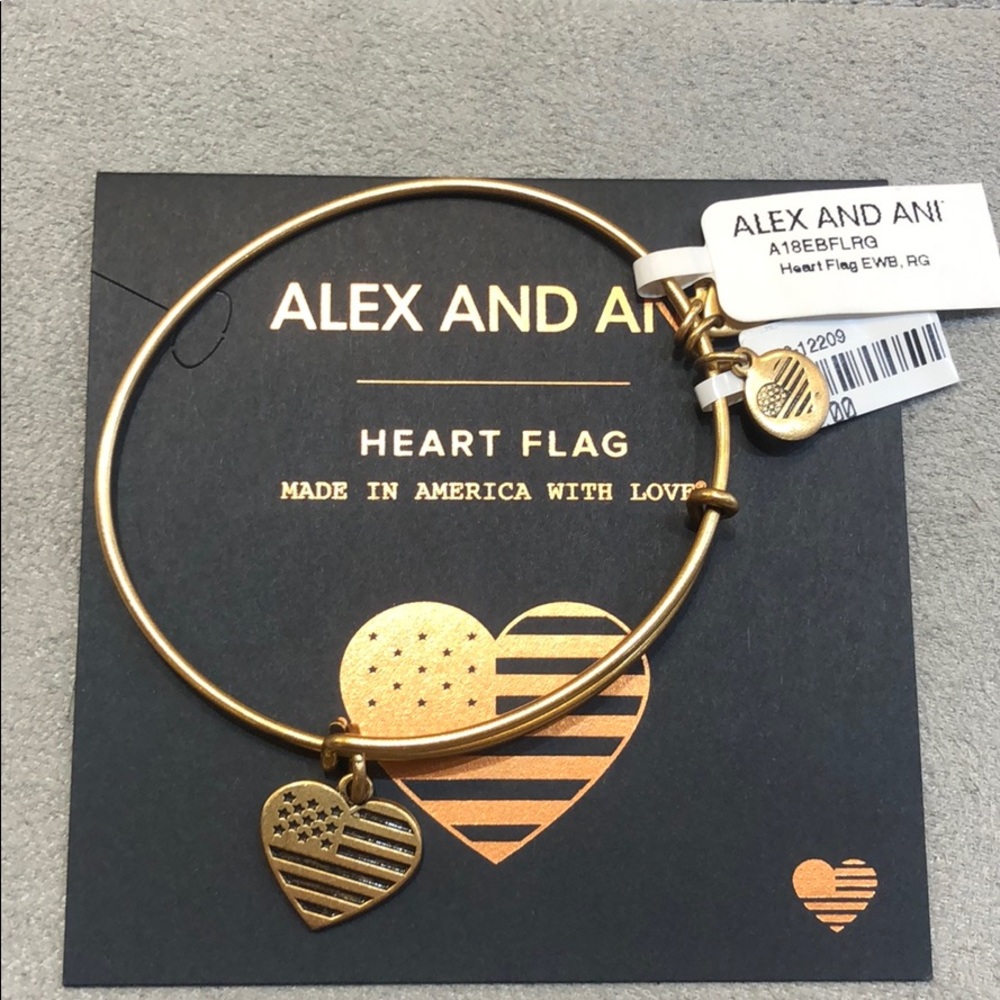 Alex and Ani Heart Flag Bangle